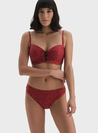 Printed Sweetheart Neck Bikini Top 