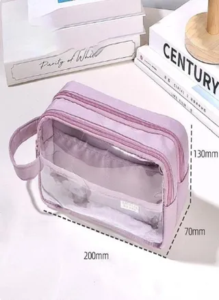 Large Capacity Transparent Large Capacity Pencil Bag Transparent    Office School Supplies 