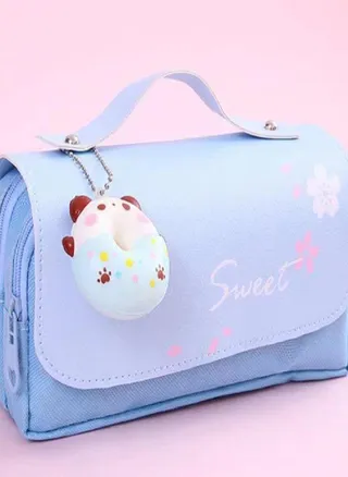 Student Girls Pen Pencil Case Cute Cat Pencil Case Portable Storage Box School Pouch Stationery 