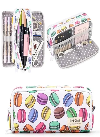 Wiwilys Large-capacity Multi-layer Pencil Bag Junior High School Students Multi-functional Stationery Storage Primary School Pencil Stationery Box 