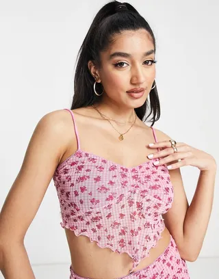 Miss Selfridge gingham printed cami top - part of a set