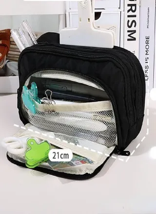 Large Capacity Simple New Style Pencil Box Female Primary School Junior High School Students High School Pencil Box 