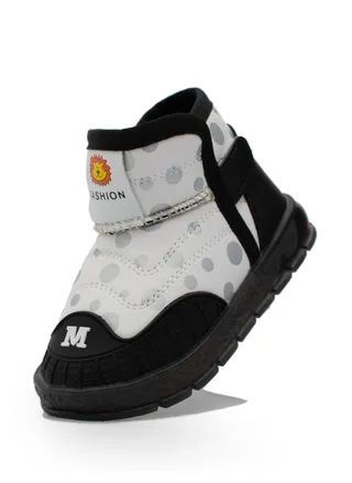 Lucky Kids Baby Boys Girls High Top Ankle Synthetic Leather Soft Rubber Sole Anti-Slip Toddler Winter Boots 