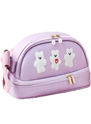 Large Capacity Double-Layer Strawberry Pencil Cases Pencil Pouch Pencil Bag Student Stationery 