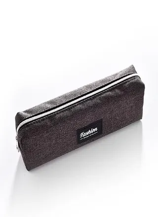 Simple Square Cute Pencil Box School Supplies Stationery Storage Bag Student Pencil Bag Boy Solid Color Canvas Pen Box Gift 