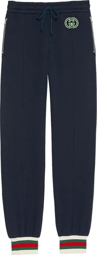logo-embroidered Web-stripe track pants