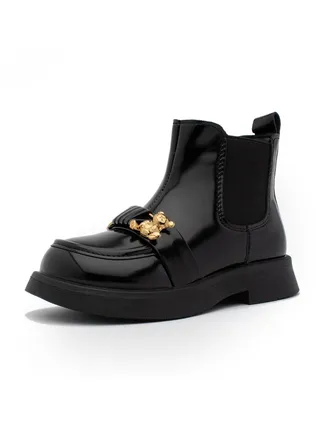 Lucky Kids Girls Synthetic Winter Ankle Boots With Side Zipper And Teddy Bear Design For Little/Big Kids 