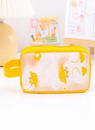 Large Capacity Students School Writing Supplies PU Pen Bag Pencil Box PVC Pen Pouch Pencil Case 