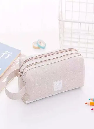 Handbag Cute Candy Color Big High Capacity Storage Bag Double Layer Pen Case Pen Bag Pencil Case 