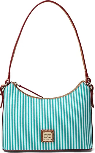 Dooney & Bourke Stripe Baguette (Seafoam) Handbags