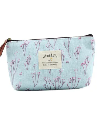 Stationery Floral Flower Fabric for Girl Student Pencil Bag Zipper Pouch Pencil Case Pen Bags 