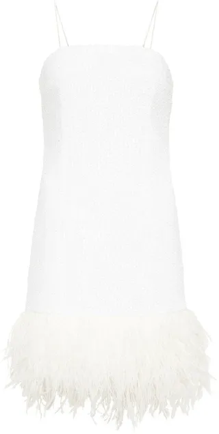 Sylvie feather-embellished mini dress