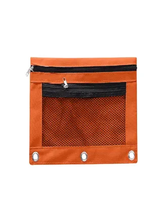 Sagit 3-Ring Pen Pouch With Clear Window Stationery Binder Case Classroom Organizers 