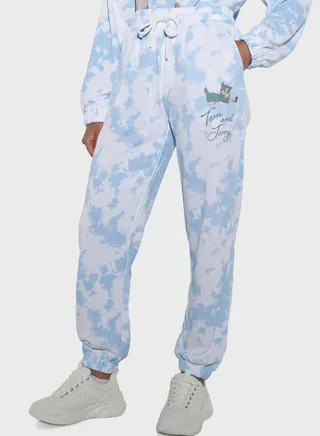 Tom And Jerry Prints High Waist Pants 
