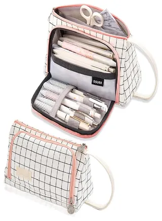 Wiwilys Large Capacity Pencil Bag Cute Multifunctional Stationery Box Pencil Case 