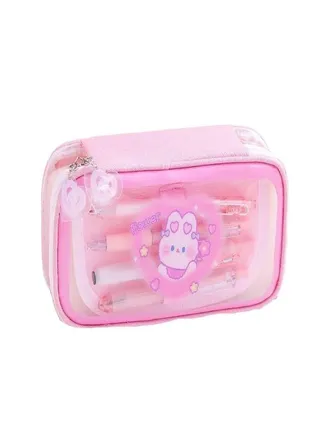 Capacity Birthday Gift Korean Style Pencil Pouch Pencil Case Stationery Bag Desktop Storage Bags 