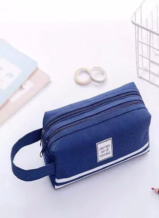 Handbag Cute Candy Color Big High Capacity Storage Bag Double Layer Pen Case Pen Bag Pencil Case 