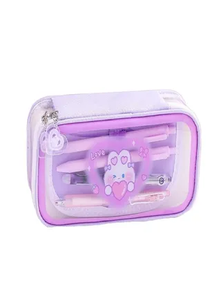 Capacity Birthday Gift Korean Style Pencil Pouch Pencil Case Stationery Bag Desktop Storage Bags 