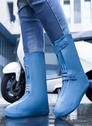Children's Mid Tube Rain Boots Blue 
