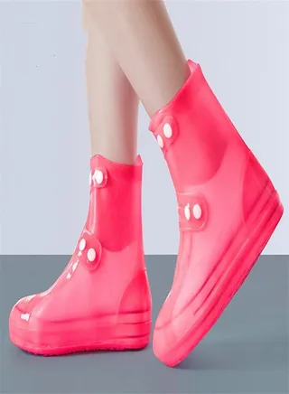 Children's Mid Tube Rain Boots Pink 