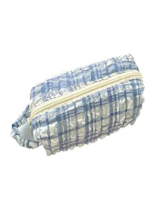 Storage Bags Large Capacity Seersucker Cosmetics Bag Stationery Bag Pencil Pouch Pencil Case 