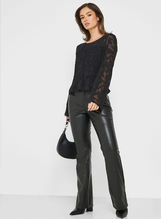 High Waist Flared Pants 