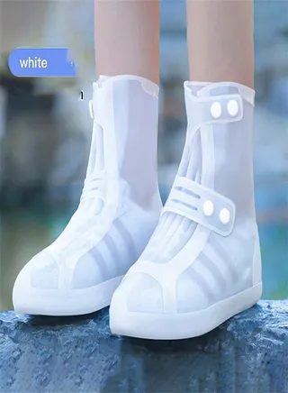 Children's Mid Tube Rain Boots White 