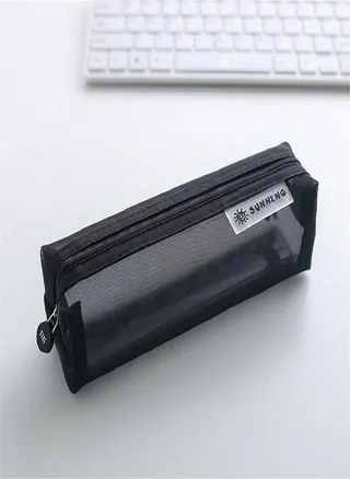 Office Student Large Capacity Children Pencilcase Holder Net Pencil Bag Stationery Bag Pencil Case 