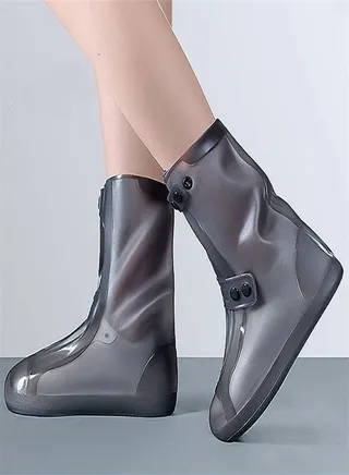 Portable Anti Slip Rain Boot Cover Brown 