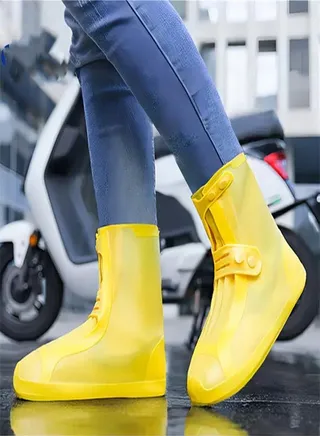 Children's Mid Tube Rain Boots Yellow 
