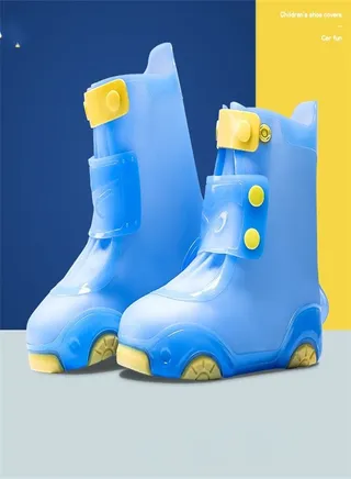 Children's Mid Tube Rain Boots Sky Blue 