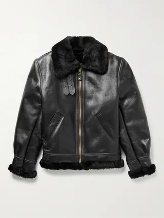 B-3 Shearling-Lined Leather Jacket