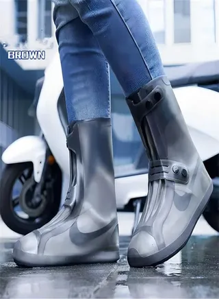 Children's High Rain Boots Brown 