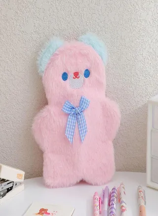 Kawaii Korean Style Plush Pencil Bags Desktop Storage Bag Bear Pencil Pouch Student Storage Bag 