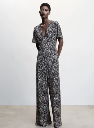 Printed Wide Leg Jumpsuit 