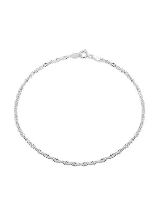 925 Sterling Silver Singapore Chain Anklet 
