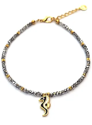 Long Size Anklet For Women With Seahorse 