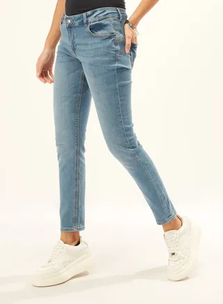 Lee Cooper Full Length Plain Jeans with Pocket Detail and Belt Loops 