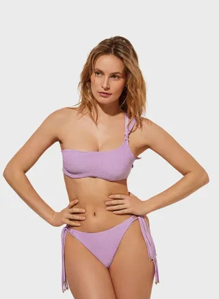 Asymmetric Bandeau Bikini Top 