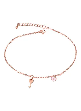 Alissa Key Heart Anklet 