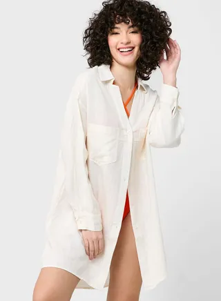Button Down Beachwear Shirt 