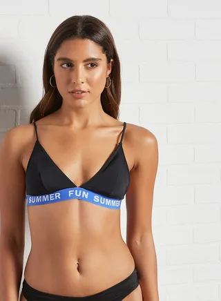 Triangle Bikini Top Black 
