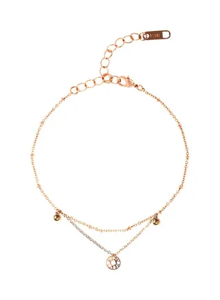 Cute Beads Anklet Rose Gold 