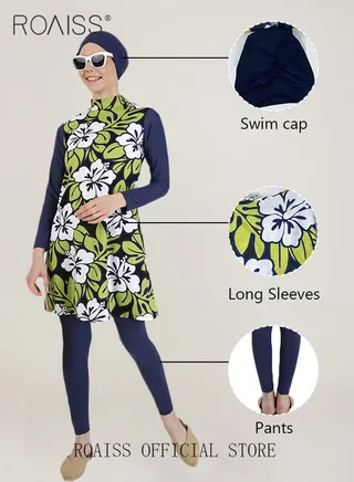 3-Piece Set Women Split Swimsuit Women Long-Sleeved Sun Protection Beach Wear Surf Wear 