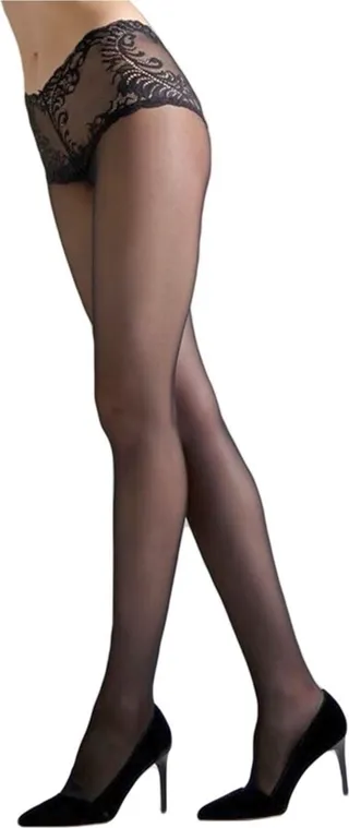 Natori Women's Feathers Lace Top Sheer Tights