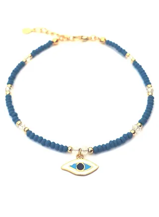 Long Size Anklet with Evil Eye 