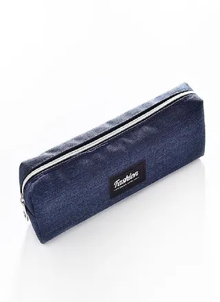 Simple Square Cute Pencil Box School Supplies Stationery Storage Bag Student Pencil Bag Boy Solid Color Canvas Pen Box Gift 