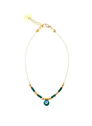 Gold Plated Beaded Anklet 