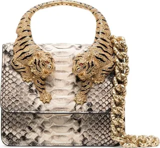Snakeskin-Effect Tote Bag