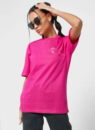 Oversized Tee With Drop Shoulder 